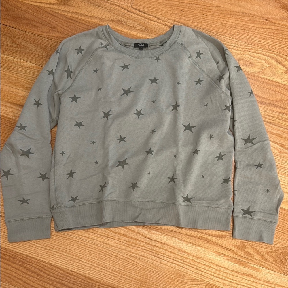 Rails Light Olive Star Patterned Women's Sweatshi… - image 1